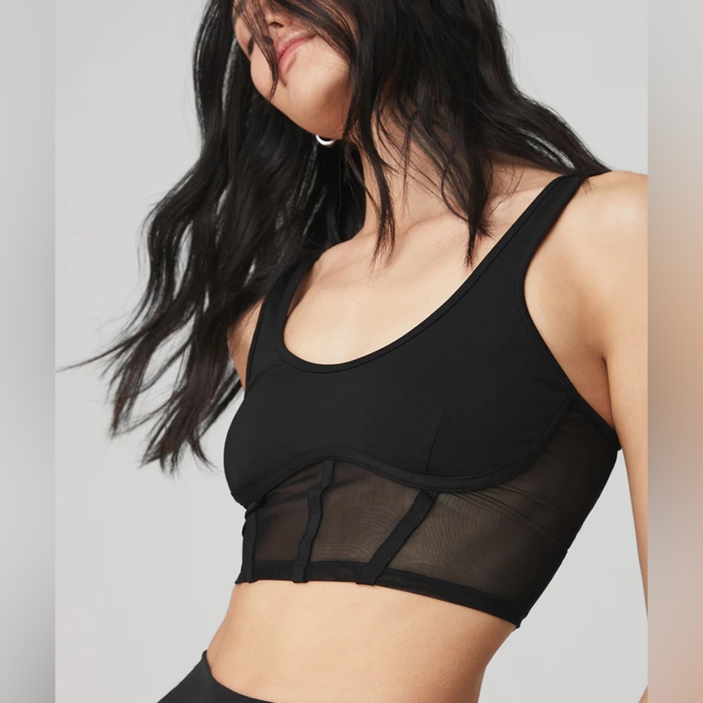 Alo Airbrush Mesh Corset Tank - XS